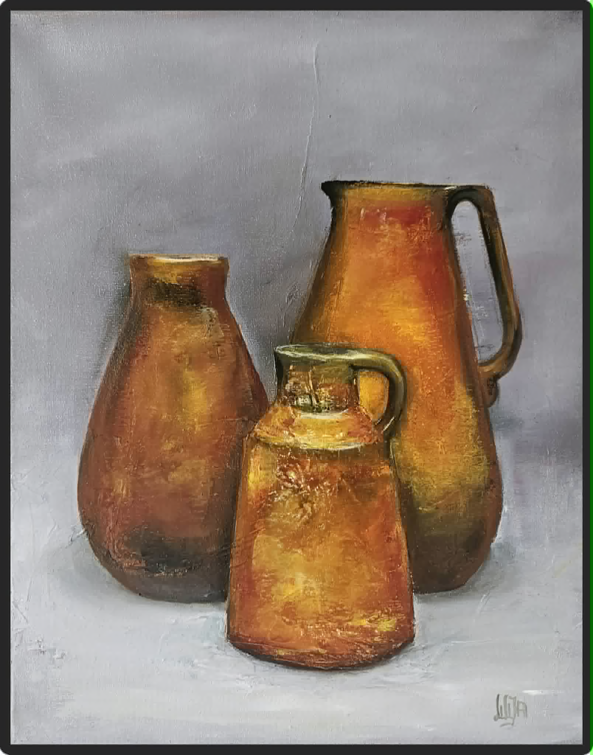 Oranžiniai indai Orange Pottery / Oranžiniai indai Still Lifes Artist: Lilija Kavaliauskiene